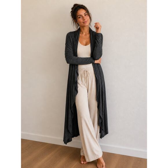 dolan Sweaters - Dolan Left Coast Anthropologie XL Duster Drape Cardigan Gray Long Boho Coastal